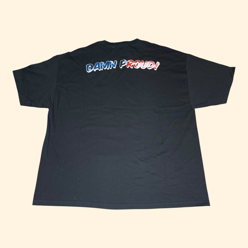 NEW Vintage Y2K Hustler Mens Black USA Damn Proud Sexy Girl Graphic T-Shirt 3XL - Picture 3 of 7